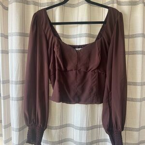 Abercrombie & Fitch Burgundy Blouse, size L